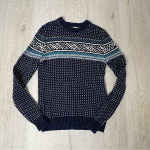 Merona Navy Fair Isle Crewneck Sweater - Men's S
